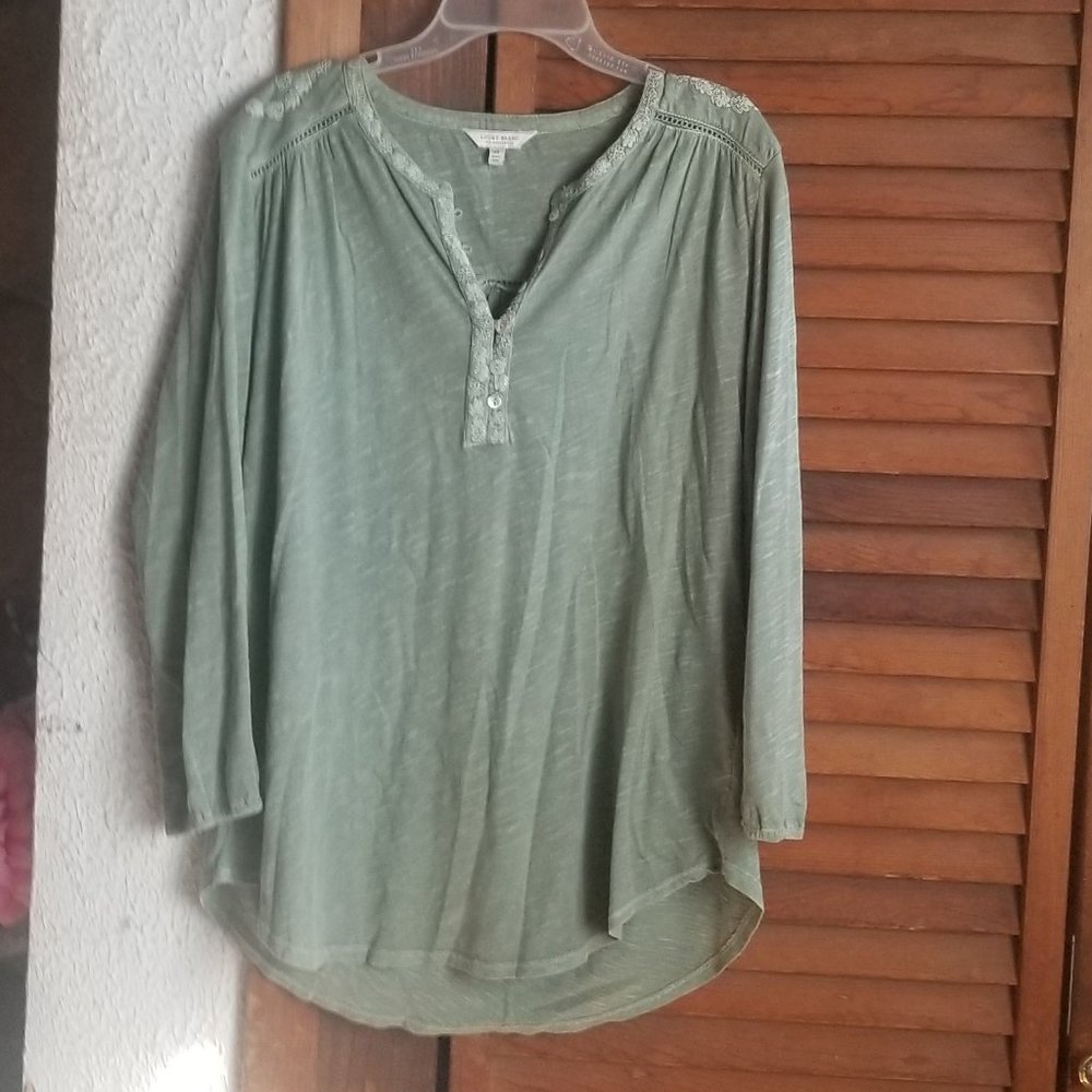 Lucky Brand bohemian style blouse size M